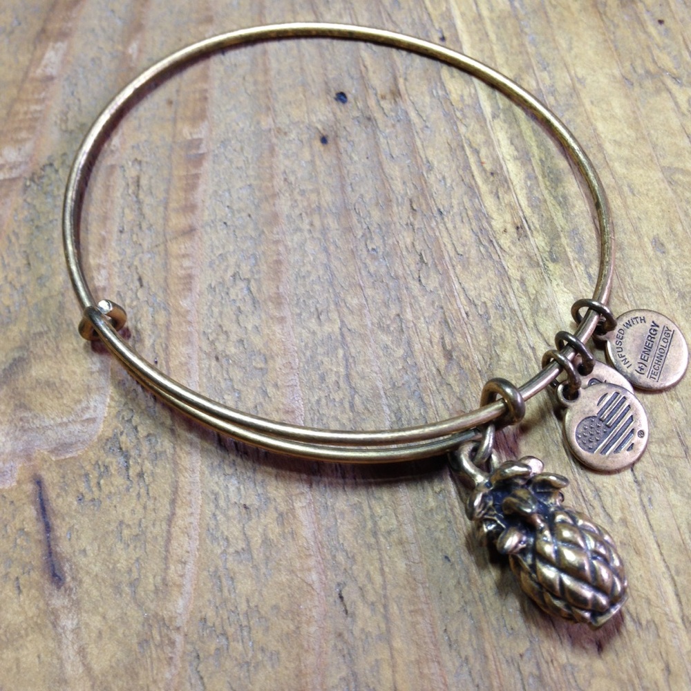 Alex and Ani Pineapple Charm Bracelet Authentic